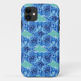 Capa Para iPhone 11 Rosa azul romântico