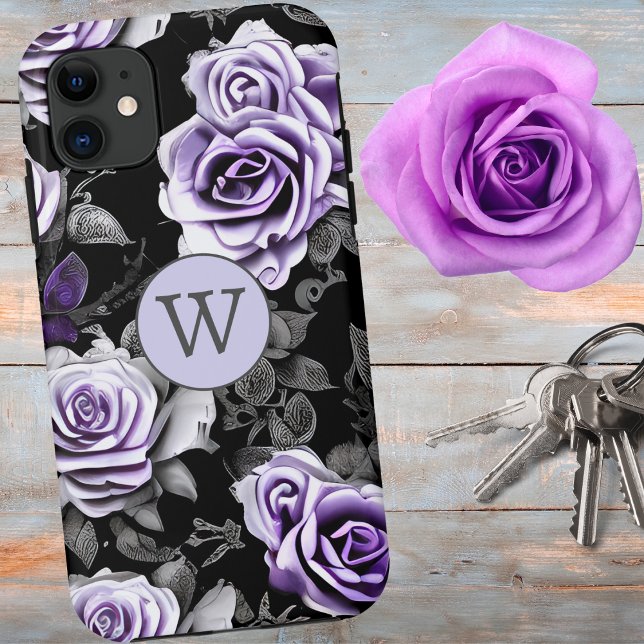 Capa Para iPhone 11 Rosa de Lavanda e Cinza (Criador carregado)
