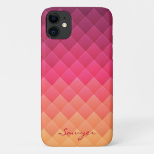 Capa Para iPhone 11 Rosa e Amarelo Strike