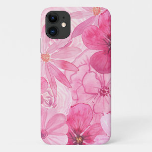 Capa Para iPhone 11 Rosa Floral Menina Bonito Daisy Peony Abstrato