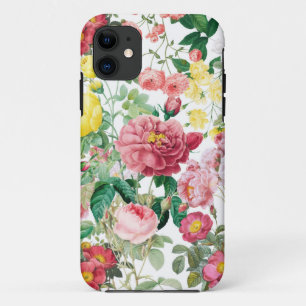 Capa Para iPhone 11 Rosa Floral Vintage Primavera Garden  