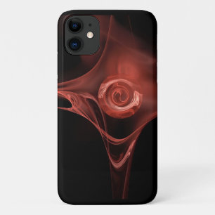 CAPA PARA iPhone 11 ROSA FRACTAL ANTIGO DE PINOS VERMELHOS