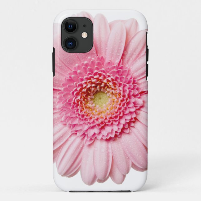 Capa Para iPhone 11 Rosa Gerbera Daisy (Verso)