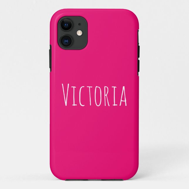 Capa Para iPhone 11 Rosa Personalizado Moderno (Verso)