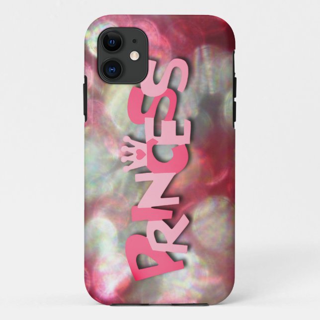 Capa Para iPhone 11 Rosa Princesa Bokeh Fashion (Verso)