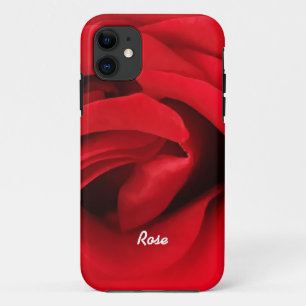 Capa Para iPhone 11 Rosa Vermelha Personalizada