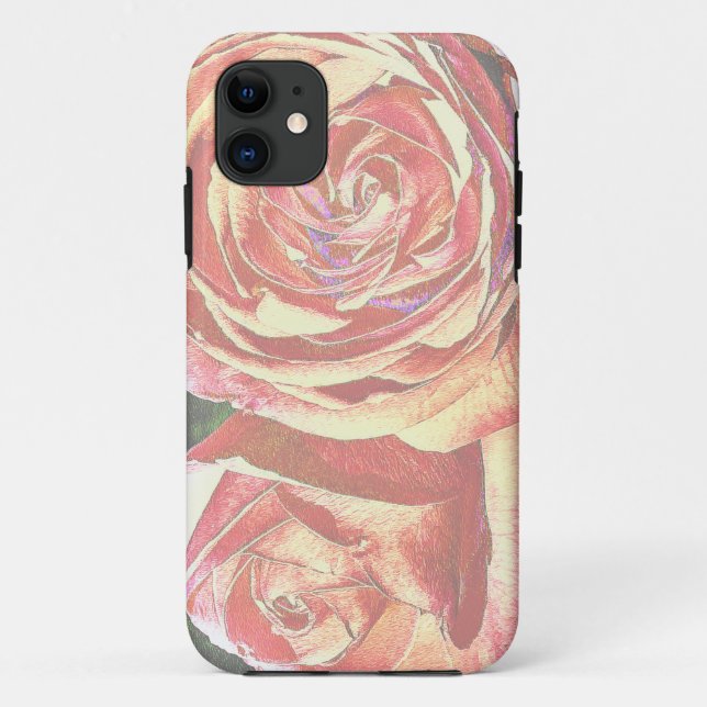 Capa Para iPhone 11 Rosas de chá do Jardim (Verso)