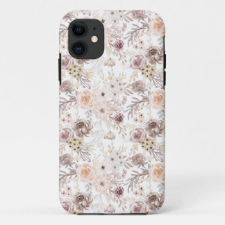 Capa Para iPhone 11 Rosas de coloração aquosa do Pastel