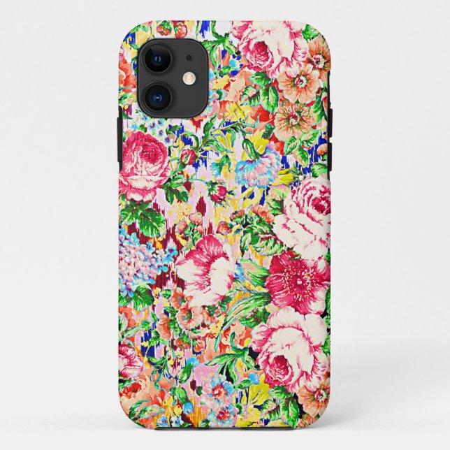 Capa Para iPhone 11 Rosas de pintura colorido (Verso)