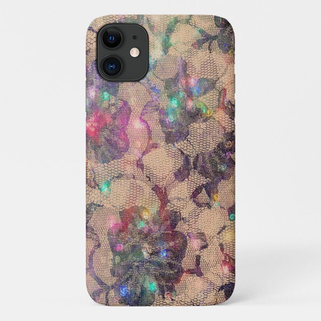 Capa Para iPhone 11 Rosas de Renda Bonitas (Verso)