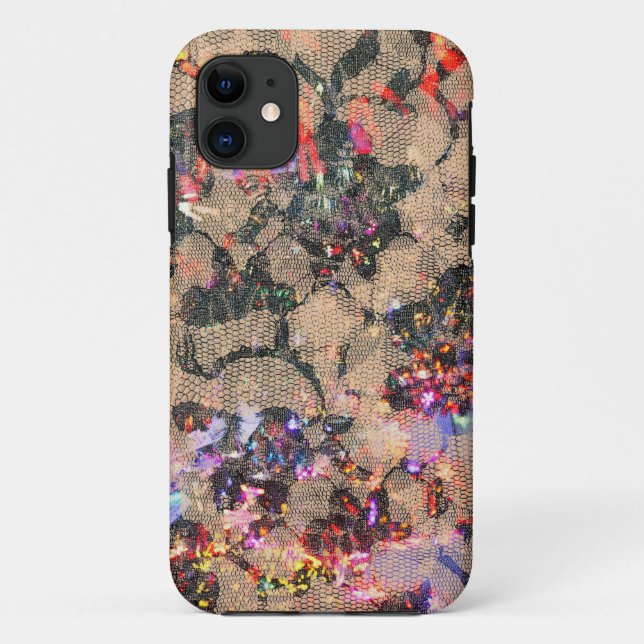 Capa Para iPhone 11 Rosas do laço do gótico (Verso)