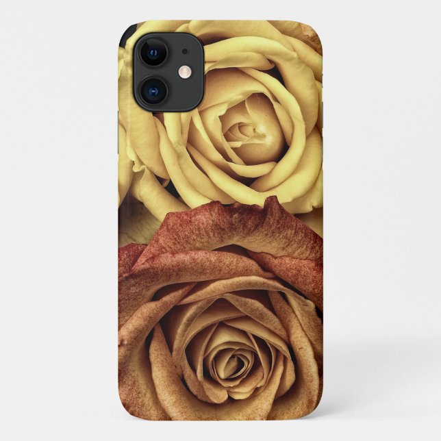 Capa Para iPhone 11 Rosas do outono (Verso)