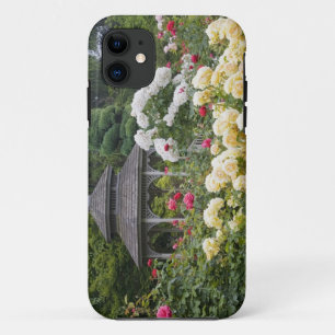 Capa Para iPhone 11 Rosas em flor e Rose Garden Gazebo no