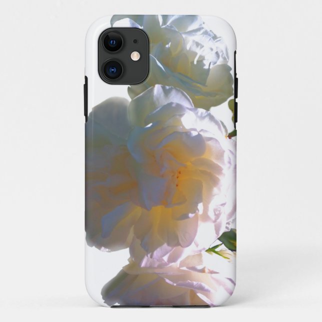 Capa Para iPhone 11 Rosas esbranquiçados de cor laranja esbranquiçada (Verso)
