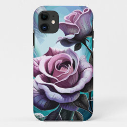 Capa Para iPhone 11 Rosas radiantes: Pétalas Perfeitamente Rosa e Púrp