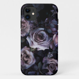 Capa Para iPhone 11 Rosas Rosa Escuras e Motivas