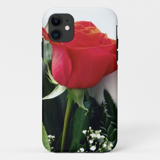 Capa Para iPhone 11 Rosas vermelhas (Verso)
