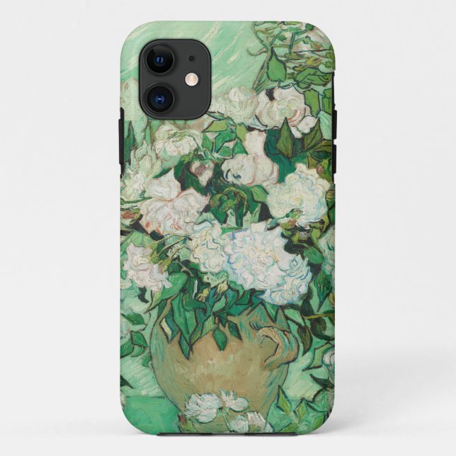 Capa Para iPhone 11 Rosas - Vincent van Gogh (Verso)