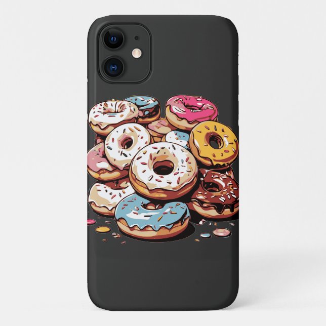 Capa Para iPhone 11 Rosquinha Sticker Transparente (Verso)