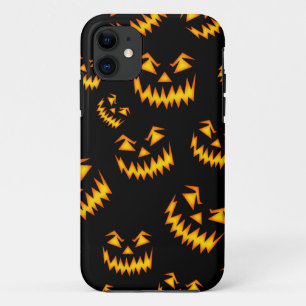Capa Para iPhone 11 Rostos Assustadores do Halloween