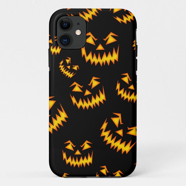 Capa Para iPhone 11 Rostos Assustadores do Halloween (Verso)
