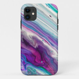 Capa Para iPhone 11 Rotação Abstrato de tinta colorida Personalizad
