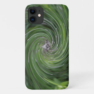 Capa Para iPhone 11 Rotação Floral Verde para Retro-Chartreuse legal