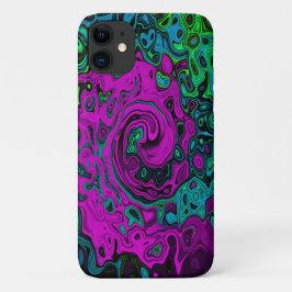 Capa Para iPhone 11 Roteiro de Arte Líquida Magenta Magenta-Abstrato