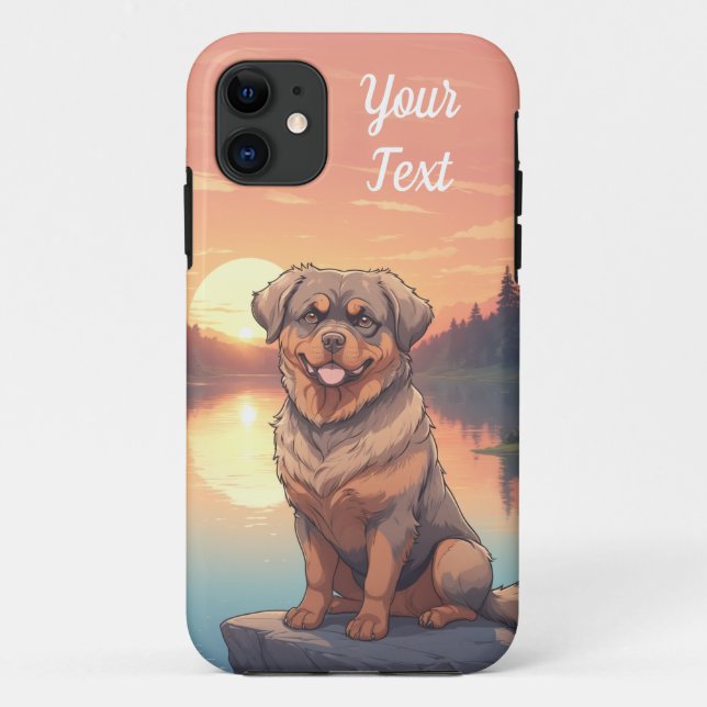 Capa Para iPhone 11 Rottweiler por Lago (Verso)