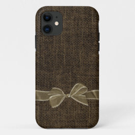 Capa Para iPhone 11 Roupa castanha com arco