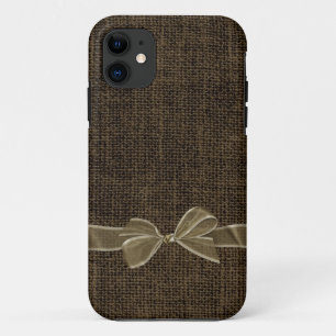 Capa Para iPhone 11 Roupa castanha com arco