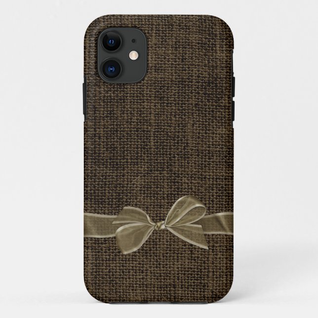Capa Para iPhone 11 Roupa castanha com arco (Verso)