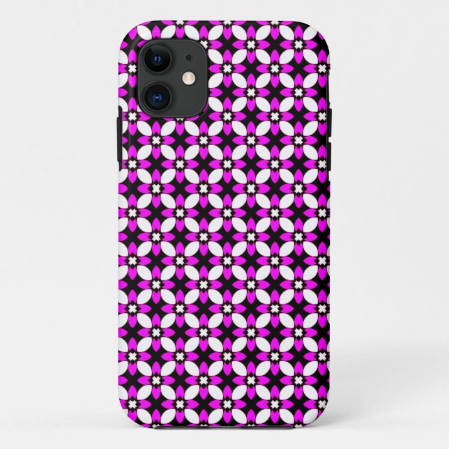 Capa Para iPhone 11 Roxo magenta e preto (Verso)