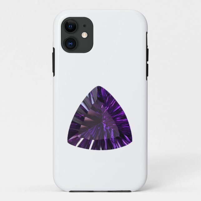 Capa Para iPhone 11 Roxo Trilhão Ametist Gemstone (Verso)