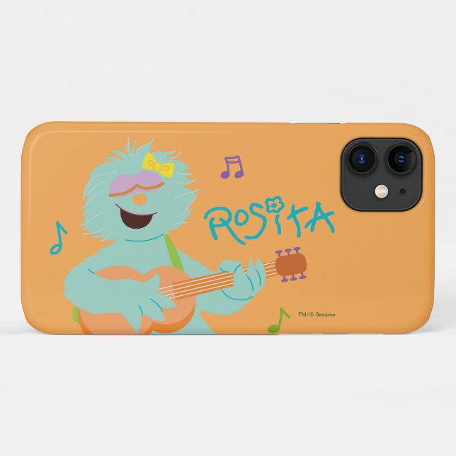Capa Para iPhone 11 Rua Sésamo | Rosita Tocando Violão (Verso (horizontal))