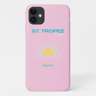 Capa Para iPhone 11 Rua Tropez, França, Pré-Disquete, Rosa