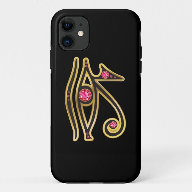 Capa Para iPhone 11 Ruby Eye de Ra em Dourado (Verso)