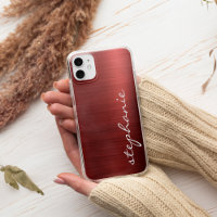 Ruby Red Faux Bruted Metal
