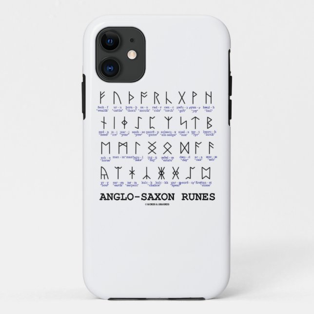 Capa Para iPhone 11 Runes anglo-saxões (criptografia da linguística) (Verso)