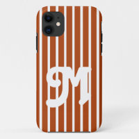 Rust Red Safari Stripe