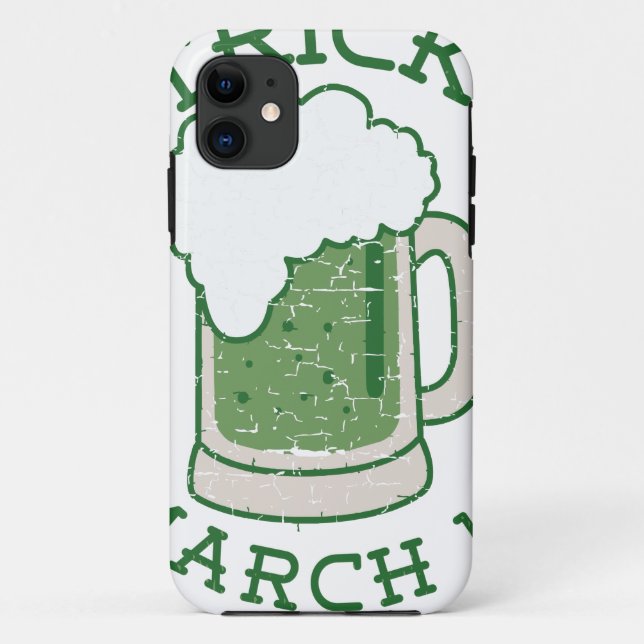 Capa Para iPhone 11 S.D. - Cerveja verde em apuros (Verso)