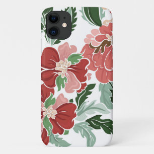 Capa Para iPhone 11 Saco Cosmético de Rosa do Japão