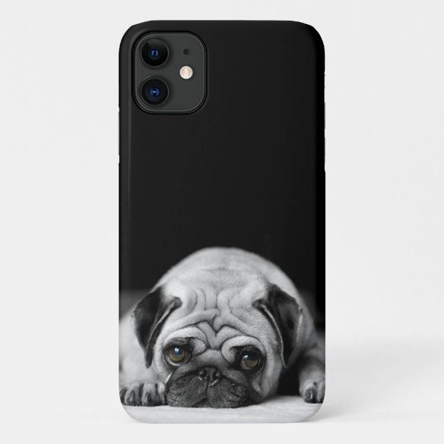Capa Para iPhone 11 Sad Pug (Verso)