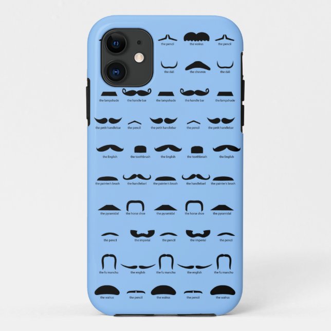 Capa Para iPhone 11 Saiba seu bigode? - caso do iphone 5 (Verso)