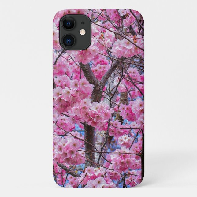 Capa Para iPhone 11 Sakura Blossom Elegância (Verso)