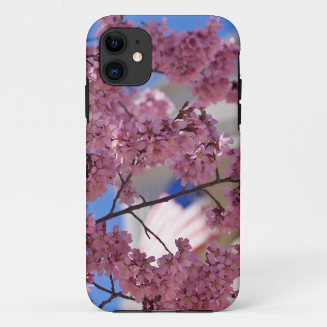 Capa Para iPhone 11 Sakura Flores de Cerejeira Americana (Verso)