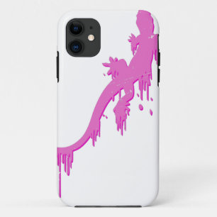Capa Para iPhone 11 Salamandra Cor-de-Rosa Com Pinta
