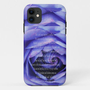 Capa Para iPhone 11 Salmo 23 Arte - O Senhor é o Meu Pastor Floral