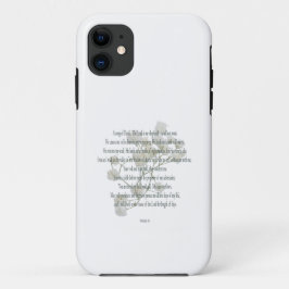 Capa Para iPhone 11 Salmo 23 Arte - O Senhor é o Meu Pastor Floral