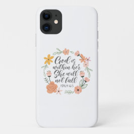 Capa Para iPhone 11 Salmo 46:5 Deus está dentro dela. Ela não vai cair